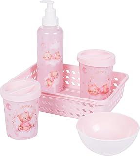 Kit Higiene Bebe 5 Peças Infantil Menina Plasútil