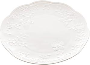 LYOR - Prato para Sobremesa de Porcelana New Bone Butterfly Flower 19cm x 19cm x 2cm