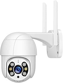 Câmera de Segurança Wi-Fi 1080p Rotativa 355° à Prova d’Água com Visão Noturna e Detecção de Movimento