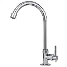 Torneira de Banheiro Inox em Metal Bica Alta Móvel 360° SOFTINOX — Torneira Pia Lavatório Banheiro Lavabo, Torneira para Pia de Banheiro de Bancada, 1/4 de Volta e Bico Arejador