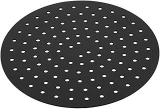 LYOR - Tapete Protetor de Silicone para Air Fryer Redondo Preto 18,5cm