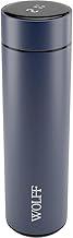 WOLFF - Garrafa Térmica de Aço Inox com Termômetro em LED Azul 500ml