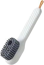 Escova de limpeza macia com dispensador líquido multifuncional para sapato tênis calçado (Branco)