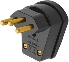 PLUGUE 2P - 20A/250V JUNÇÃO MACHO - PRETO SOBREPOR – FAME