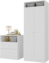 Guarda Roupas 2 Portas com Cômoda 2 Gavetas Pimpolho Multimóveis Branco