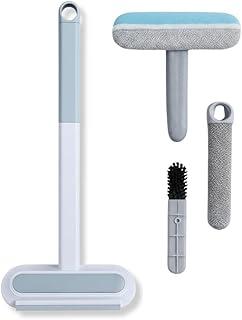 Escova Tira Pelos Pet 4 em 1 Multiuso Remove Poeira Limpa Vidros Tapetes Roupas Carro Rodo de Silicone 45cm