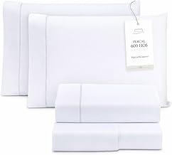 Jogo de Lençol Casal Toque Macio 4 Peças Percal 600 Fios Branco