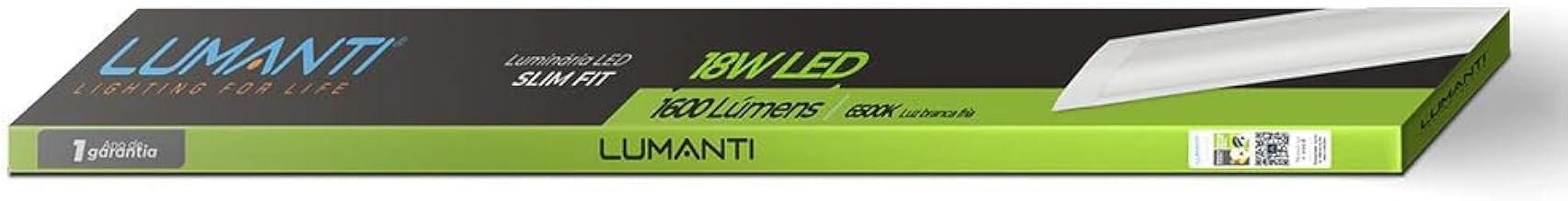 Luminária Led Slim Fit 18w 1600Lumens 6500k Retangular Sobrepor Lumanti