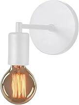Arandela de Parede Moderna, Luminária Minimalista Branca com Soquete E27, Estilo Industrial Retrô