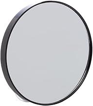 Espelho Redondo de Acrílico com Ampliação 5x e Ventosas Preto 13cm - Lyor