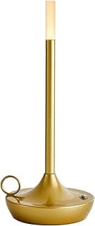 BEMMY Luminária de Mesa, Luz Branca Quente Recarregável USB, Luminária Abajur Mesa Led 1800mAh Dimerizável Sem Fio Recarregável, Toque Candeeiro de Mesa Luz Noturna (Ouro) com 10% de desconto por R$ 79,20 na amazon
