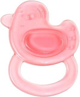 Mordedor para Bebê com Água Pato Rosa Mordedor Infantil para Dentição Brinquedo para Bebê 10cm
