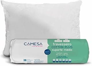 Travesseiro Cotton Plus 180 Fios 0,50X0,70 Suporte Médio 50 Cm X 70 Cores Sortidas