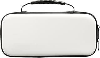 Estojo de Armazenamento para Nintendo Switch com 10 Slots para Cartões, Resistente à Água e Queda, Material EVA, Disponível em Preto e Branco (Branco)
