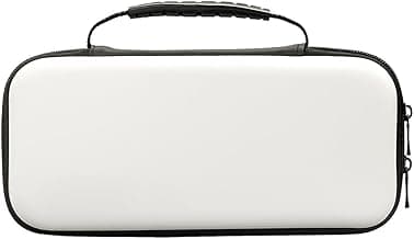 Estojo de Armazenamento para Nintendo Switch com 10 Slots para Cartões, Resistente à Água e Queda, Material EVA, Disponível em Preto e Branco (Branco)