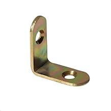 Kit 100 Cantoneiras de Aço 1" Bicromatizadas para Fixação – Cantoneira Metálica 2,5cm para Prateleiras, Móveis e Estruturas – Reforço Anticorrosivo 4 Furos