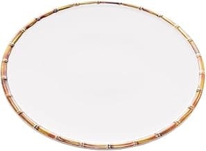 WOLFF - Prato Sobremesa Melamina Bambu Branco 22cm