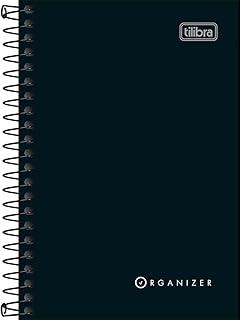 Tilibra 305251 Caderneta Espiral Capa Flexível 1/8 Médio sem Pauta, Organizer, 80 Folhas, 10.2x14.8cm