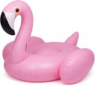 Boia Inflável Flamingo Rosa Grande 150x105cm | Flutuador Adulto para Piscina e Praia | Ilha Inflável Resistente para Verão