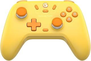 GameSir Nova Lite Controle Bluetooth e Sem Fio 2.4G para PC Windows, Celular Android iPhone, Nintendo Switch e Steam Deck, Gamepad com Hall Effect Anti-Drift, Turbo, Vibração, Dongle USB - Amarelo