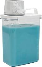 Porta Sabão em Pó Transparente com Copo Dosador Pote Hermético Alimentos Grãos com tampa e alça, Capacidade 1,8L