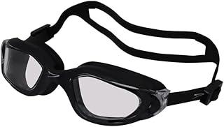 Speedo Óculos de Natação Poseidon Pure View, Lente Cristal Transparente, Antiembaçante, Proteção UV, Preto