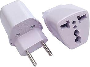 Adaptador De Tomada Universal Padrão Europeu UK Para Brasileiro Bivolt 10a Benjamin Internacional Com Plug Nacional Portátil Para Viagens Preto E Branco LINHA PREMIUM DUPIN (BRANCO)