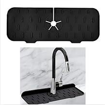 Tapete Protetor de Pia de Silicone Multifuncional - Design Moderno e Funcional, Ideal para Cozinhas com 33.5cm x 11cm (Preto)