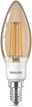 Lâmpada Led Philips Filamento 2.7W bivolt (100-240V) bulbo vela base E14 com soquete extra E27