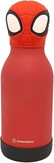 Zonacriativa- Garrafa Funny Spider Man Marvel 500ml | Aço inox com pegada emborrachada, canudo removível | Mantém temperatura e acompanha todas as aventuras