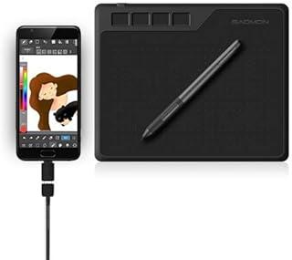 GAOMON S620 Mesa Digitalizadora Graphics Tablet de 10 polegadas com caneta passiva de 8192 níveis e 4 teclas de atalho, compatível com Windows/Mac/Smartphone Android
