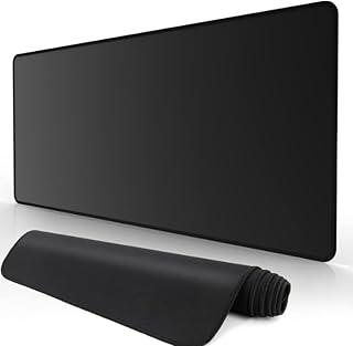 Mouse Pad Preto Extra Grande de Tecido com Base Antiderrapante Otimizado para Jogos e com Superfície de Contato Especial Ideal Para Setup Gamer Moderno - Grande 80X30