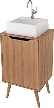 Gabinete Banheiro 45cm 1 Porta Retrô Multimóveis Cr10120 Amêndoa