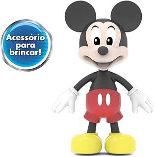 Boneco Mickey, Elka, Corpo Preto/Luva Branca/Shorts Vermelho/Sapato Amarelo Rosto Pele