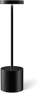 BEMMY Luminária de Mesa 1800mAh, Luminária Abajur Mesa Led Dimerizável Sem Fio Recarregável, Toque Candeeiro de Mesa USB Luz Noturna, Luminação de 3 Tons