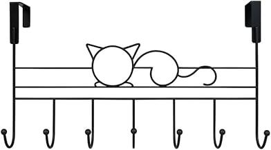 Suporte de Porta com 7 Ganchos em Ferro – Cabide Organizador Multiuso para Roupas, Toalhas, Bolsas | Ideal para Quartos, Banheiros, Lavabos e Entrada da Casa