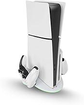 Estacao de Carregamento Cooler de Resfriamento RGB para PS5 Slim - Carregador Controle Compatível com Console PS5