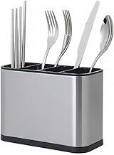 Escorredor Aço Inox Porta Talheres Utensílios Organizador de Utensílios Pia Cozinha Suporte Louça Multiuso Premium Inoxidável Elegante Moderno