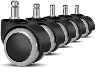 Rodízio Kit 5 Rodinhas Cadeira Escritório Silicone Antirisco