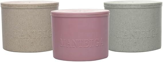 LYOR - Manteigueira Francesa em Bambu e Pp Sortido 10cm x 10cm x 8,5cm