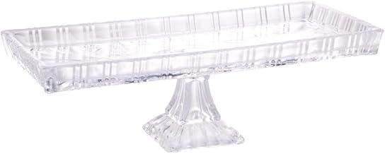 LYOR - Travessa com Pé de Cristal Dragon 34 x 15 x 10,5cm Transparente