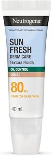 Neutrogena Sun Fresh Derm Care Oil Control Fluido, Cor 2.0, FPS 80, 40mL