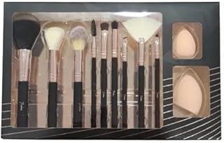 Conjunto de Pincéis de Maquiagem Profissional, 11 Peças, com Cerdas Sintéticas Macias, Cabo Ergonômico, para Blush, Base, Pó e Sombra (Branca)