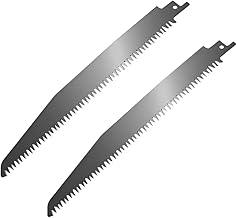 Kit com 2 Lâminas de Serra em Aço Inoxidável para Corte de Carnes, 22 cm