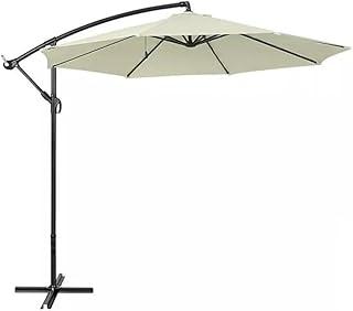 Ombrelone Lateral Suspenso 3m Alumínio com Manivela Cobertura em Poliéster Para Jardim e Varanda