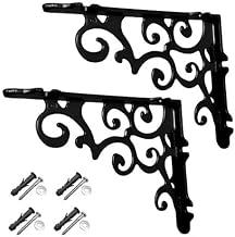 Suportes Mão Francesa Cantoneira Alumínio 20x15 (Preto)