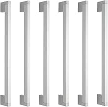 6 Puxadores Para Gaveta Porta De Armário Móveis Linea 224mm (Cromado Fosco)