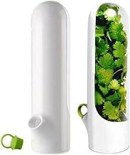 Protetor Ervas Geladeira Cápsula Armazenamento Plástico Branco Recipiente de Preservação Vegetais Frescos Coentro Hortelã e Salsa Cozinha Conservador