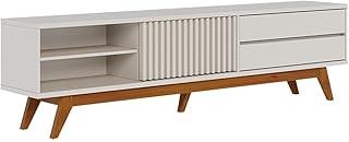 Rack Para Tv até 75 Polegadas 1 Porta 2 Gavetas Veneza Off White Matte