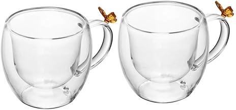 WOLFF - Conjunto 2 Xícaras de Café Sun Garden 80ml Vidro Borossilicato